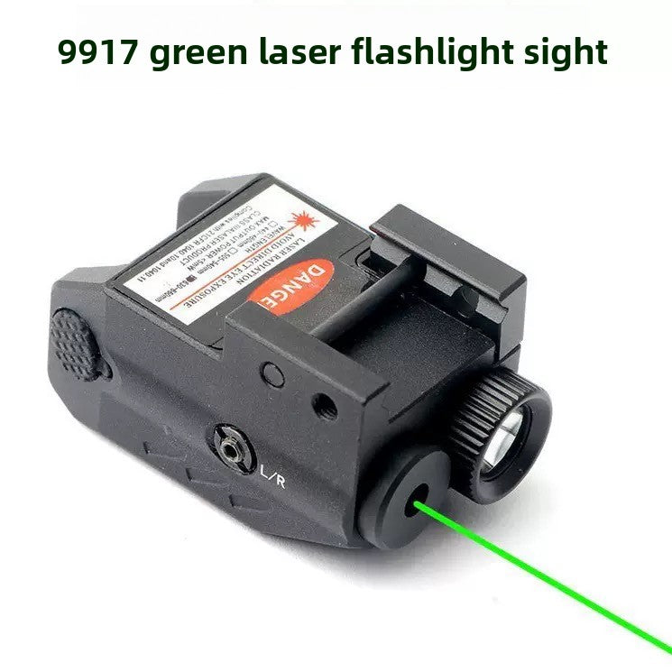 Metal Under-Hook Tactical Flashlight With red And Green Laser Sight And USB Charging