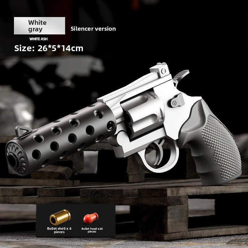 Double-Action Shell Ejection Revolver Soft Bullet Toy Gun