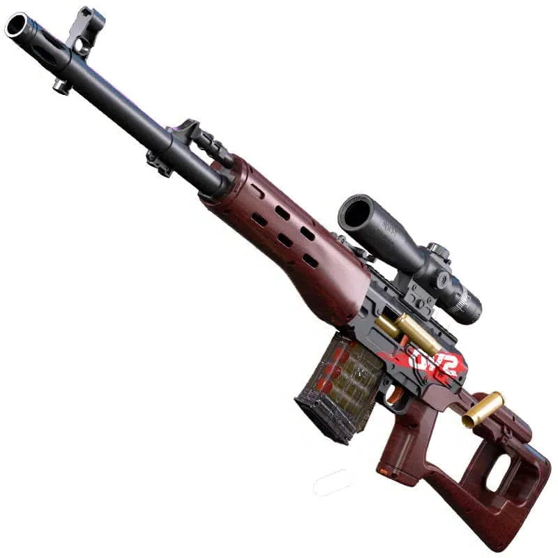 SVD Shell Ejection Sniper Soft Bullet Gun-Manual Pull Bolt Toy Gun