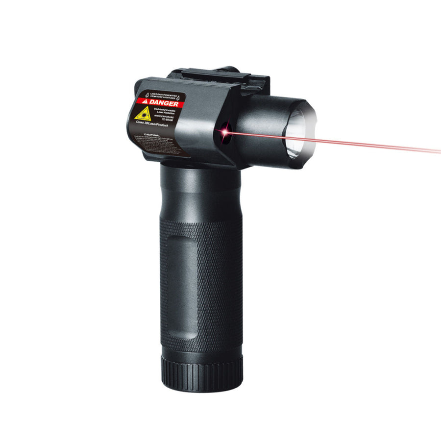 3-in-1 Tactical Metal Flashlight Front Grip with Red Dot or Green Dot Laser