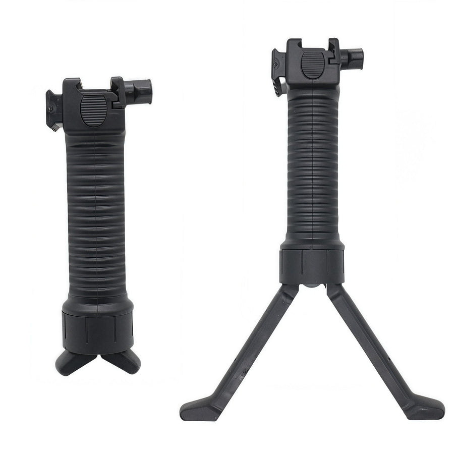 Tactical CS Telescopic Elastic Bipod Suitable For 20MM Rail Front Grip