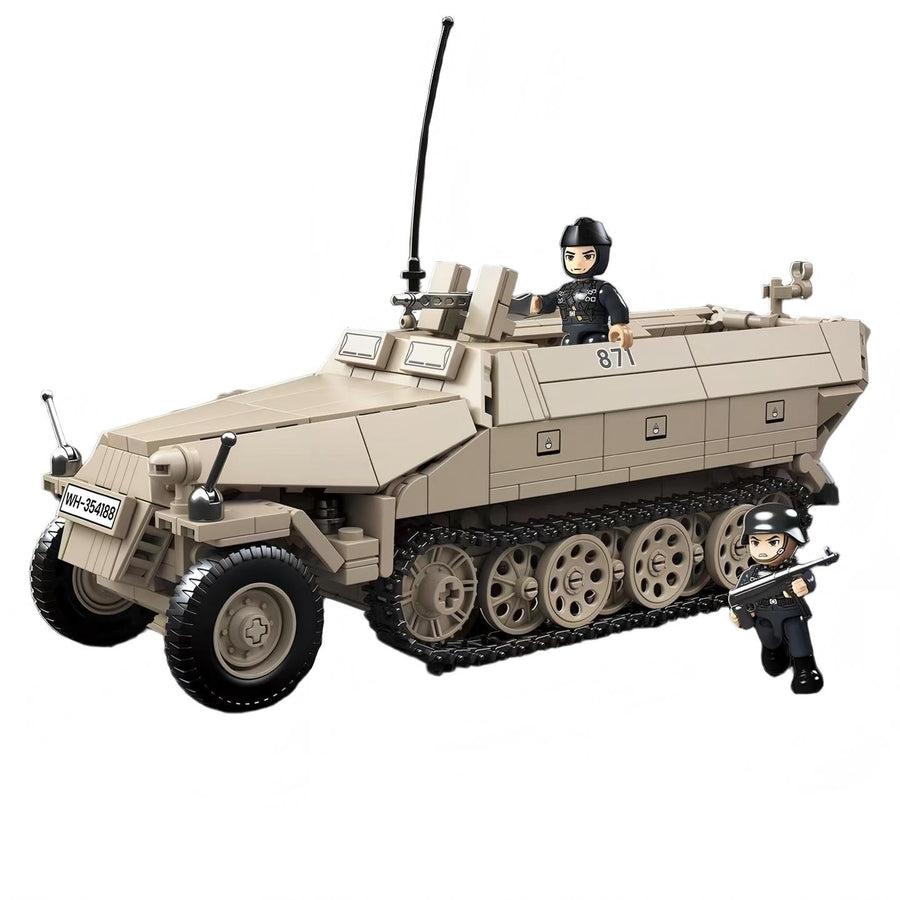 WWII German Sd.Kfz. 251 Half-track Armored Vehicle Building Block Model