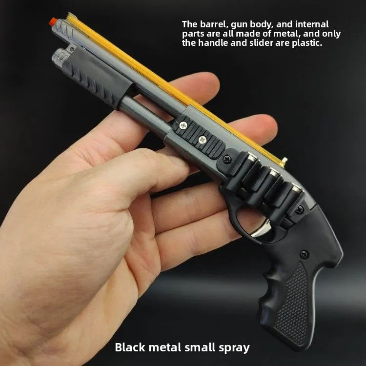 Mini Spray Gun 8-Round Alloy Rubber Band Toy Gun