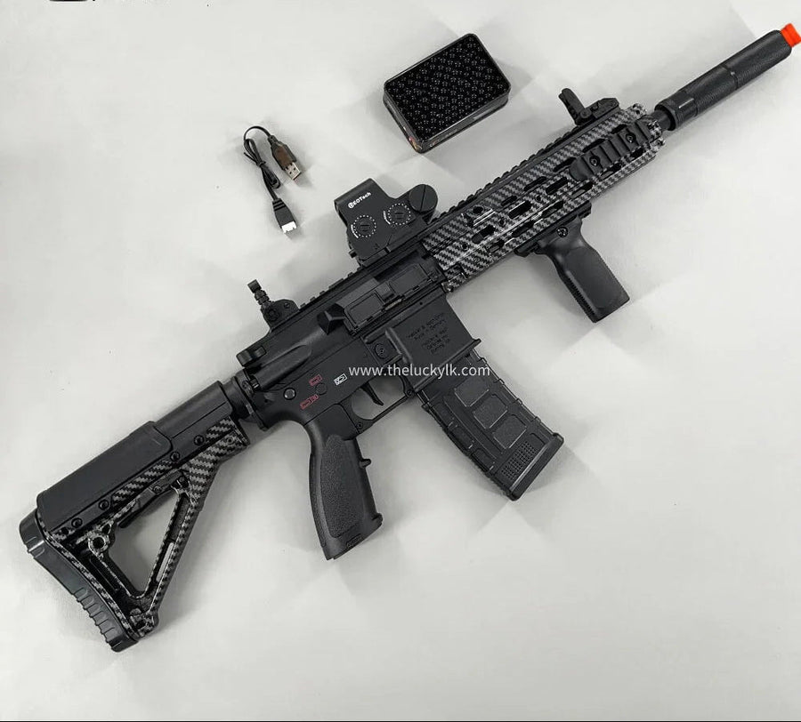 Carbon Fiber 416D-Style Gel Blaster With SMR Handguard