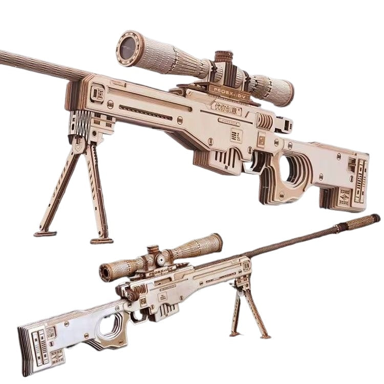 AWM Wooden Sniper Rifle 3D Puzzle Handmade DIY Toy Gun