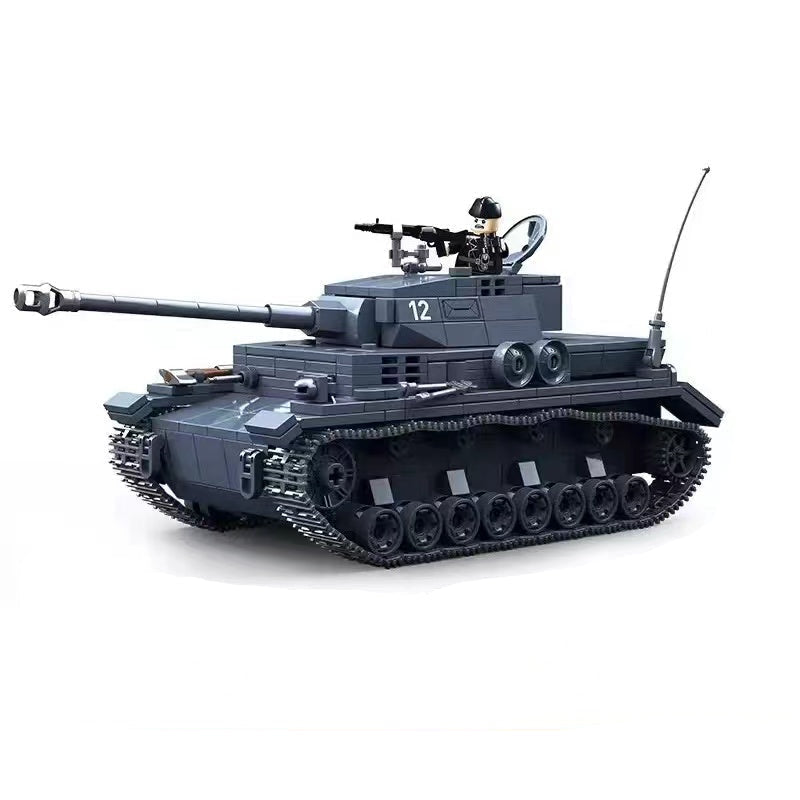 WWII German Panzer Iv Ausf. G Military Armored Vehicle Building Block Toy