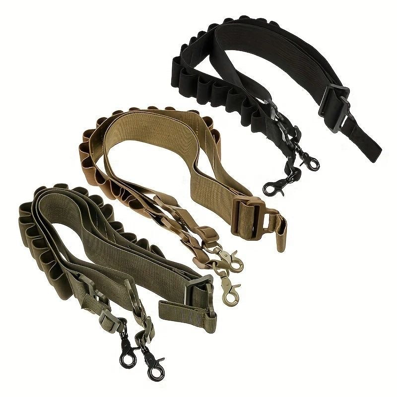 Multi-Functional Two-Point Tactical Sling with 15-Hole Shell Holder