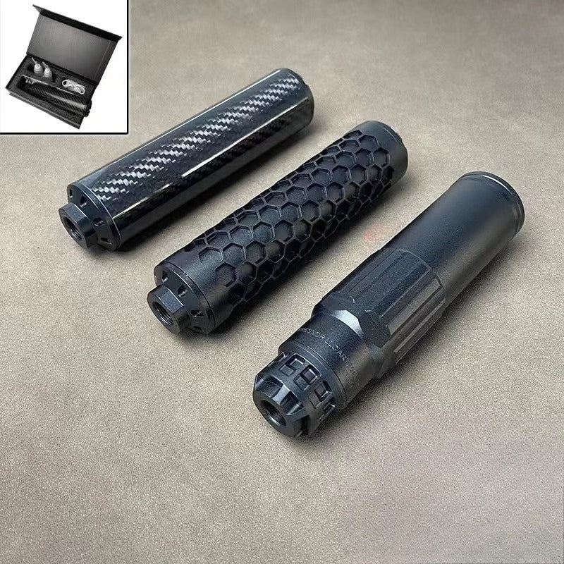 New CGS Metal Carbon Fiber Rainbow Smoke Flame Silencer for Toy Blaster