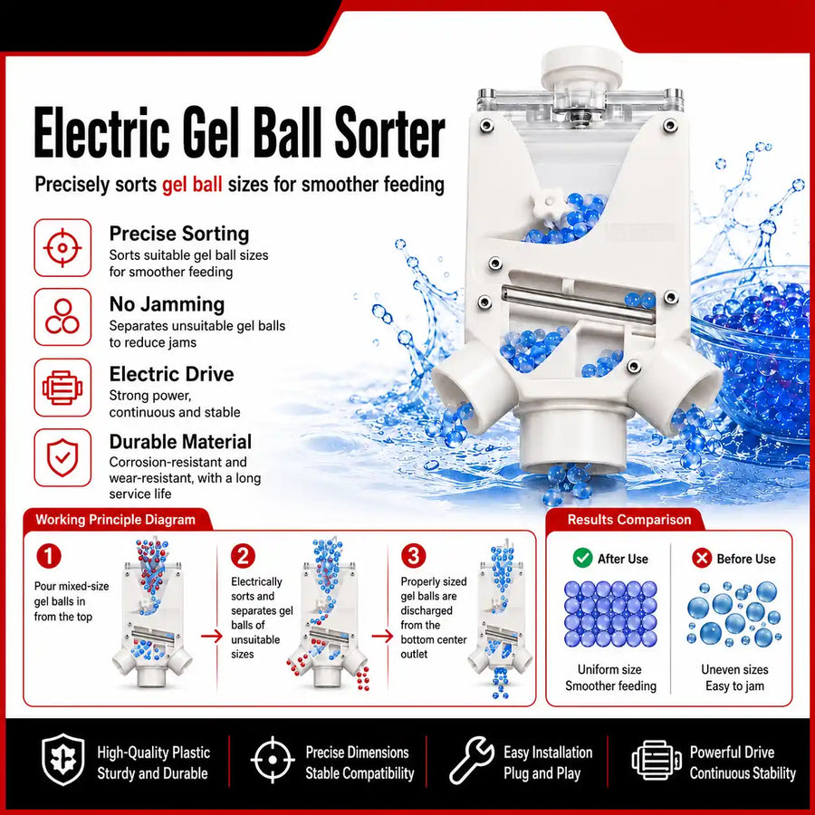 Gel Balls Electric Auto Sifter 3D Printed With Smart Chip