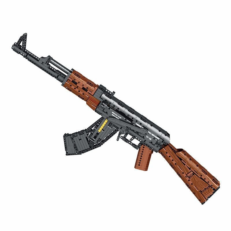 AK47 Building Block Toy Gun with Firing Mechanism