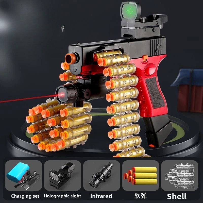 G***k Electric Continuous Fire Belt-fed Soft Bullet Gun Toy Pistol
