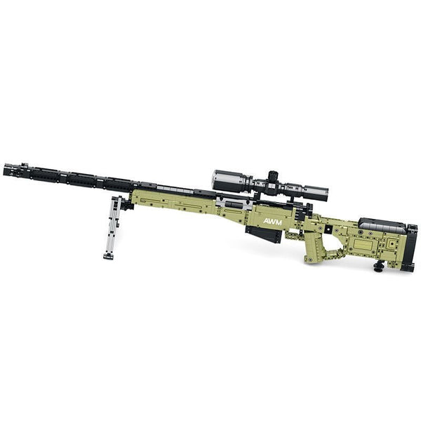 AWM Military Building Block Toy Gun  with Firing Mechanism