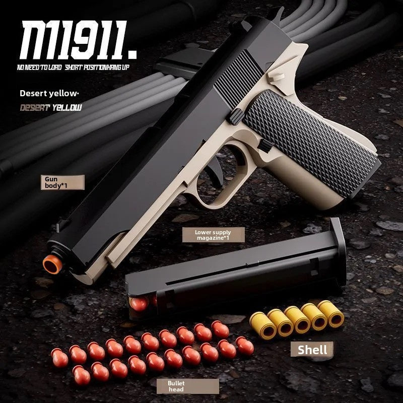 M1911 Soft Bullet Shell Ejection Pistol Toy Gun