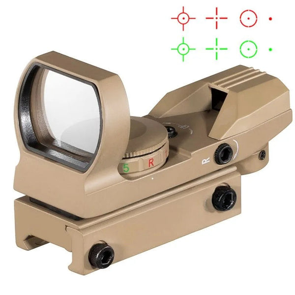 Four-Point Metal M4 Universal 20mm Slide Rail Holographic Red And Green Dot Sight