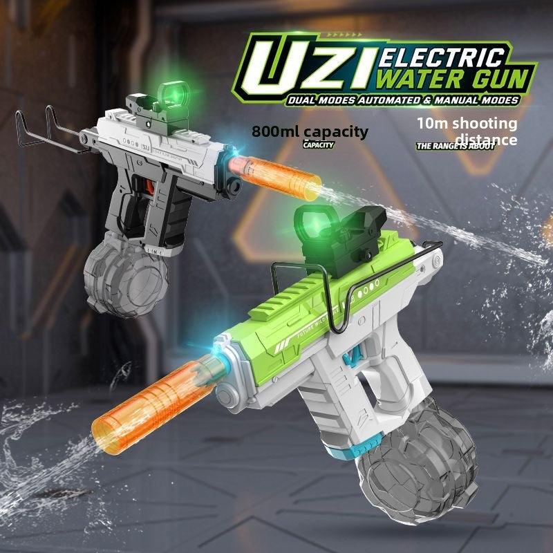 UZI Electric Burst Children's Toy Water Gun with Colorful Lights
