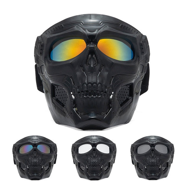 New Skull Full Face Protection Tactical Mask With Interchangeable Lenses