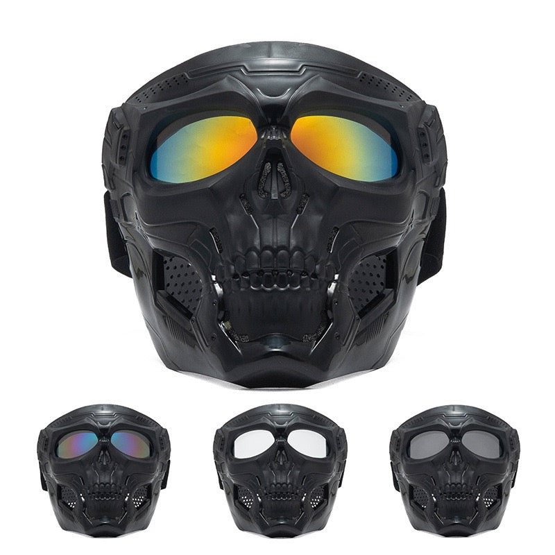 New Skull Full Face Protection Tactical Mask With Interchangeable Lenses