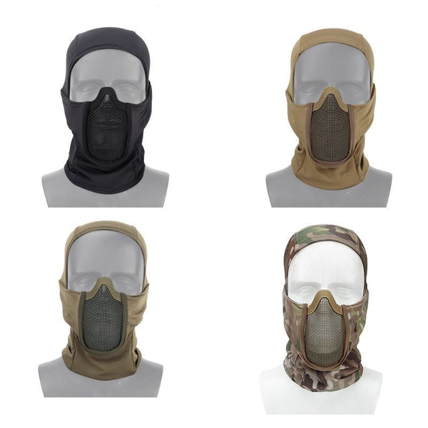 Steel Mesh Breathable And Sweat-Wicking Integrated Protective Tactical Mask
