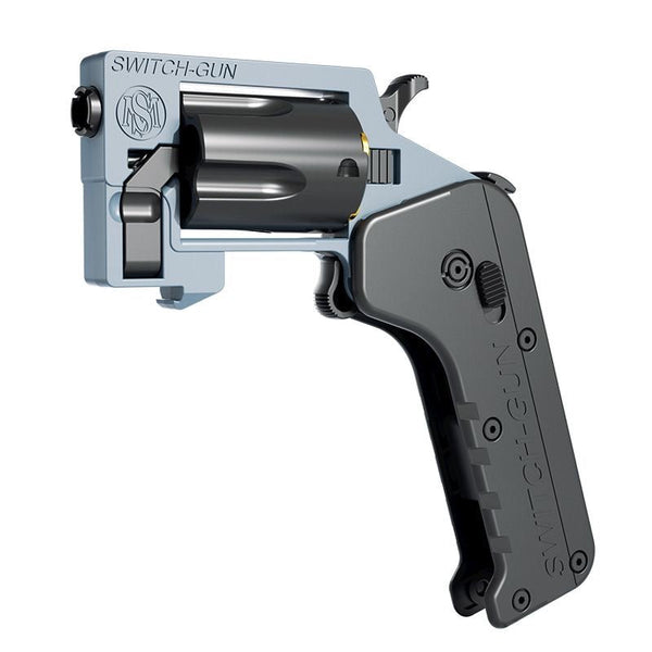 Folding Mobile Phone Revolver Toy Gun-Shell Ejection Soft Bullet Gun