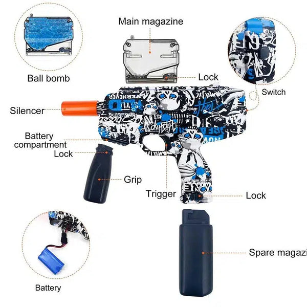 MP9 Dual Magazine Electric Gel Blaster
