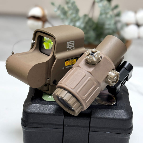 Tactical G33 3X Magnifier + 558 Red Dot Sight Metal Accessory Set