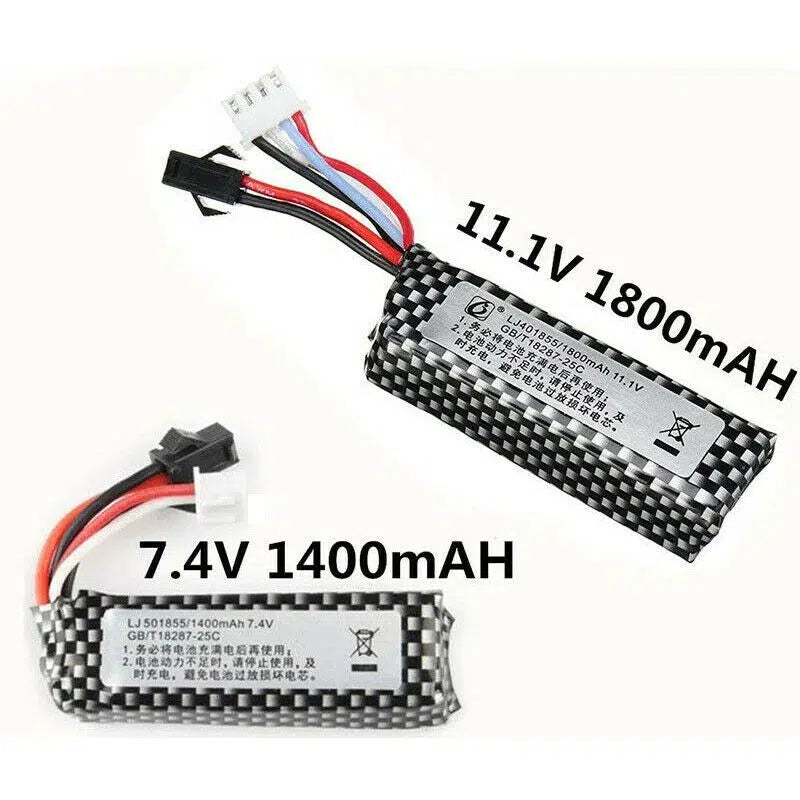 7.4V 11.1V SM-Plug Lithium Battery For Most Gel Blaster Toy Gun