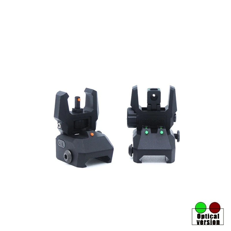 Armor Gen2 Nnew Style Nylon Front And Rear Folding Sight With Fiber Rod Front Sight