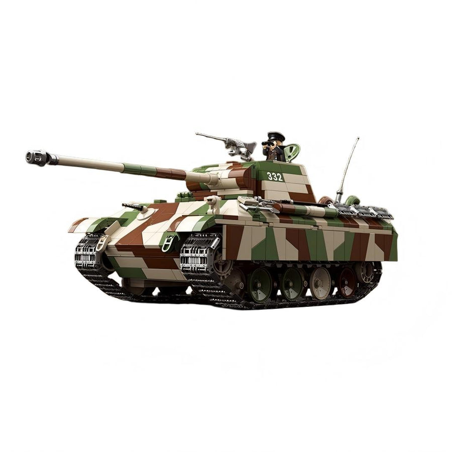 WWII German Panther Tank Building Block Model