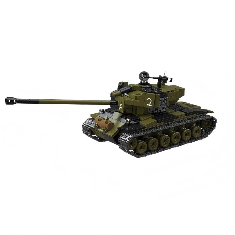 WWII T26E4 American Super Pershing No. 1 Tank Building Block Model