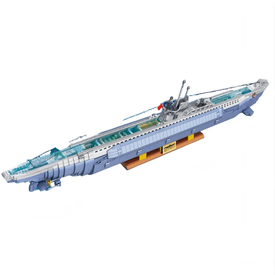 WWII German VIIC U-552 Submarine Military Building Blocks