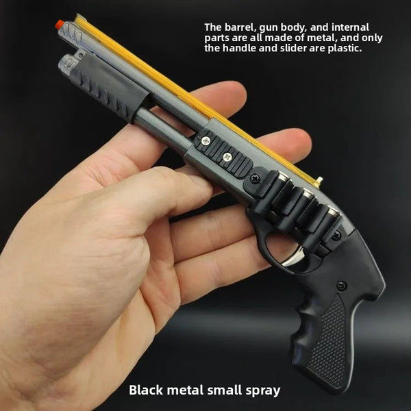 Mini Spray Gun 8-Round Alloy Rubber Band Toy Gun
