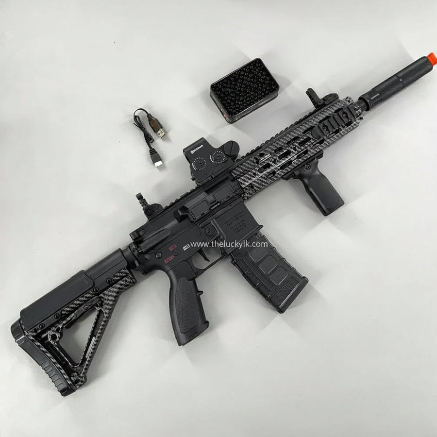Carbon Fiber 416D-Style Gel Blaster With SMR Handguard (V2)