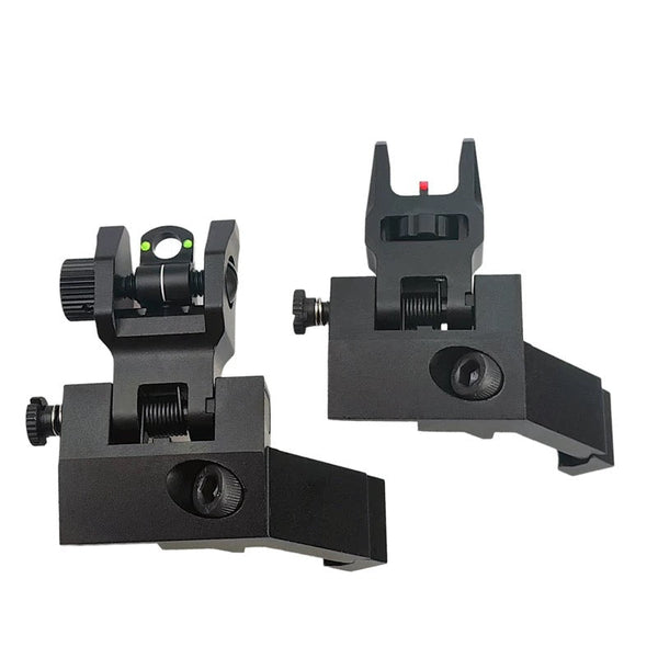 Foldable Metal Fiber Optic Front And Rear Sights Iron Sights