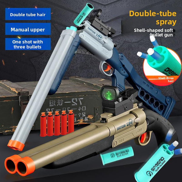 S686 Double-Barreled Spray Shell Ejection Soft Bullet Gun-Spray Shotgun