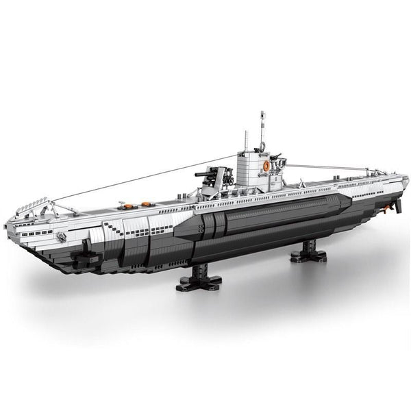 WWII German U-Boat Warship Military Model Building Block Set