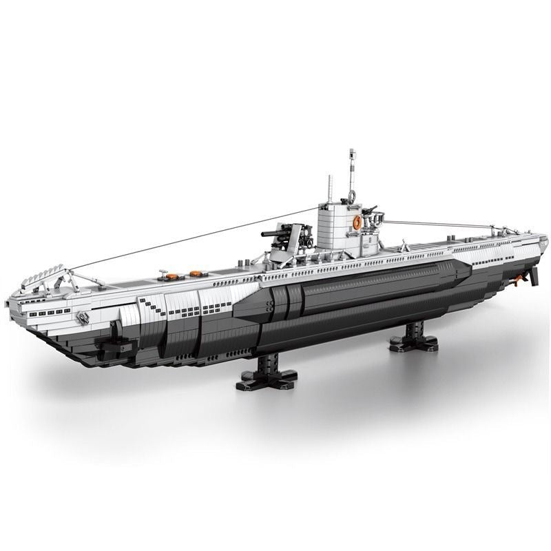 WWII German U-Boat Warship Military Model Building Block Set