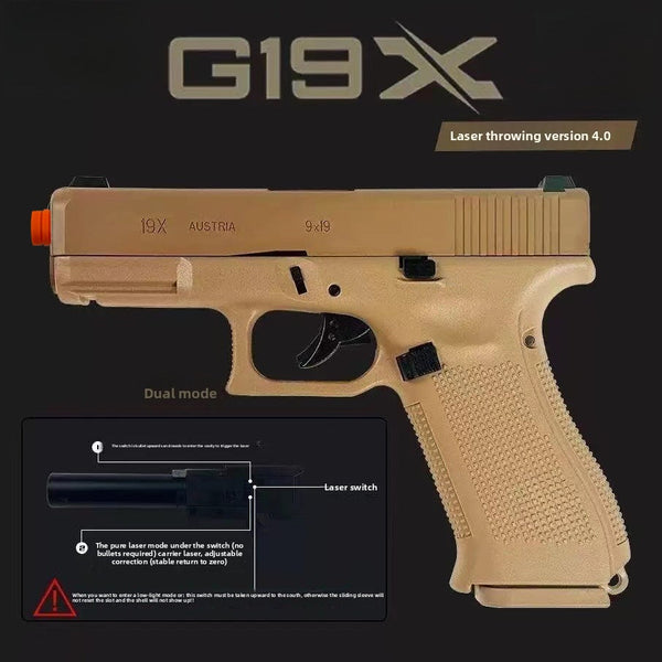 MLF G-19X Blowback Case Ejection Laser Gun - Automatic Empty-Hold Toy Gun