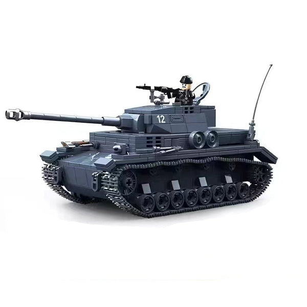 WWII German Panzer Iv Ausf. G Military Armored Vehicle Building Block Toy