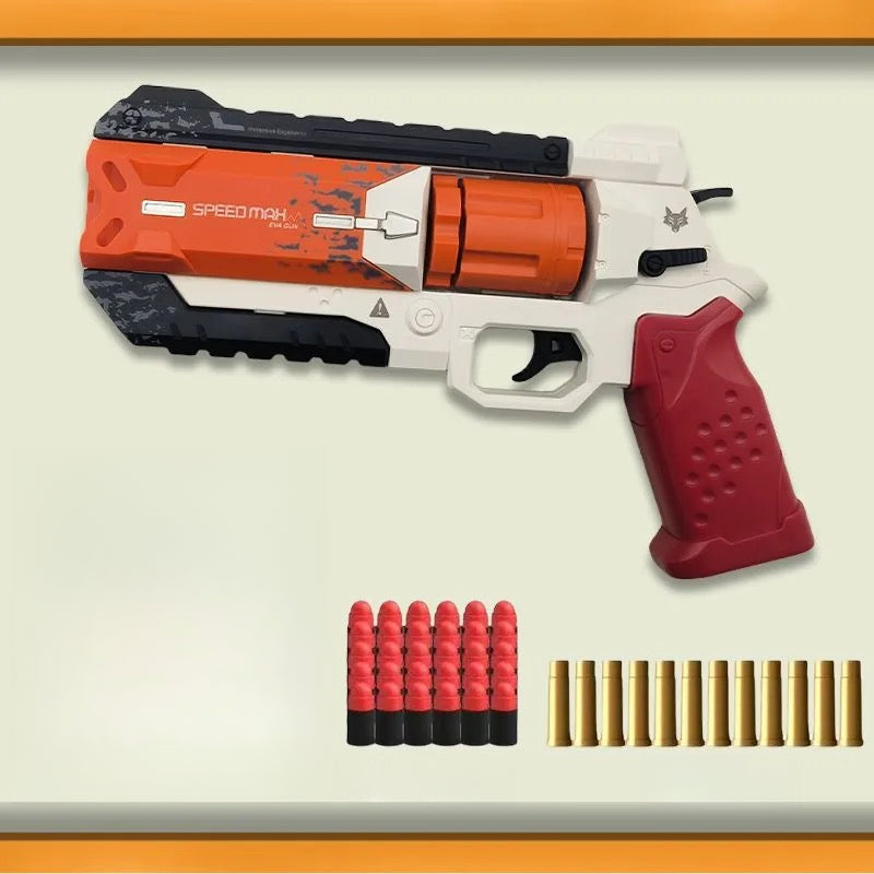 Apex Nylon Heavy Ejection Revolver Soft Bullet Gun - Toy Gun
