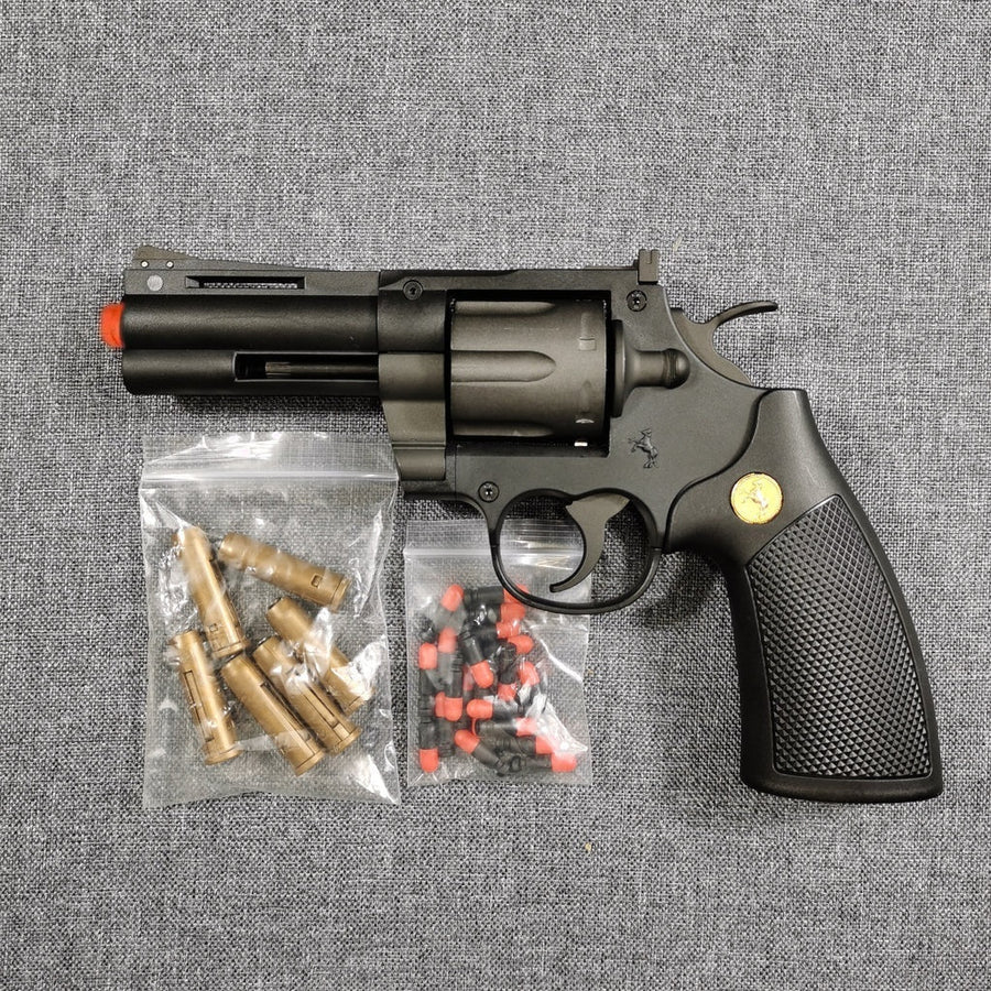 Double Action 357 Revolver Shell Ejection Soft Bullet Toy Gun