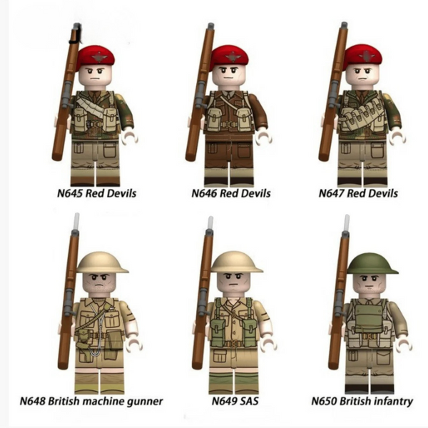 WWII British Army Soldier Building Block Set