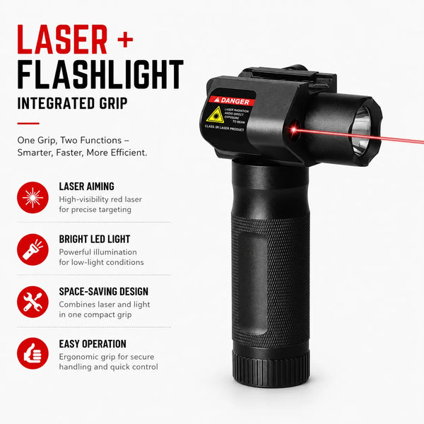 Flashlight,Laser Integrated Grip