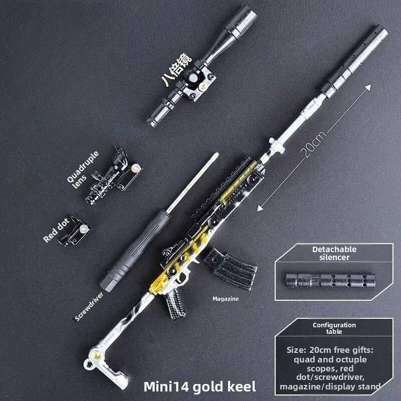 Mini14/98K/MK14/M16A4/SKS/VSS/QBU Metal Toy Model