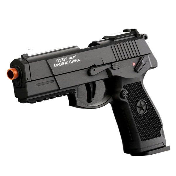 QSZ92 Automatic Continuous Fire Shell Ejection Dart Blaster Pistol Toy