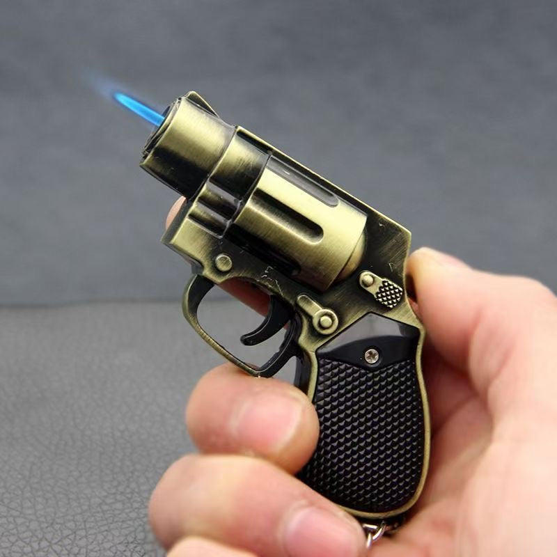 All-Metal Windproof Inflatable Revolver Lighter