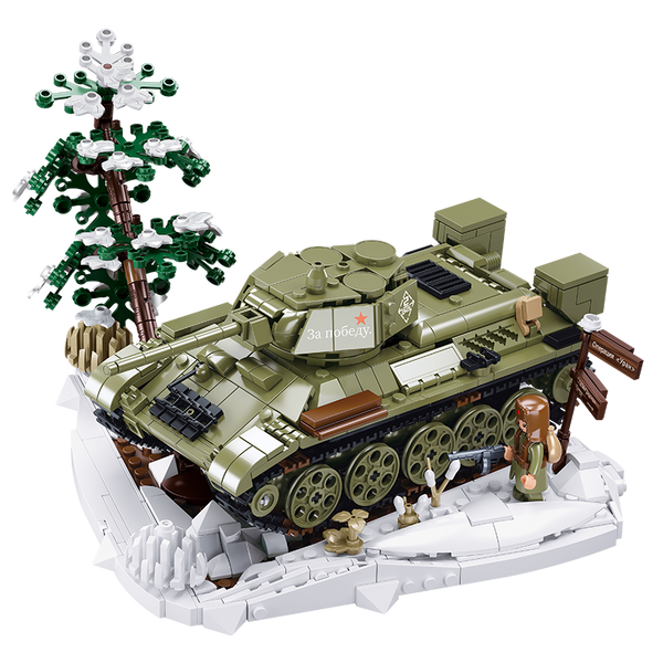 RC T34/76 Tank Military Building Block Model
