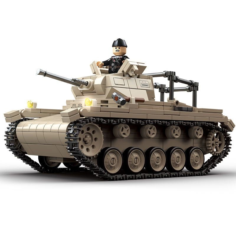 WWII German Panzer II C Tank Building Blocks