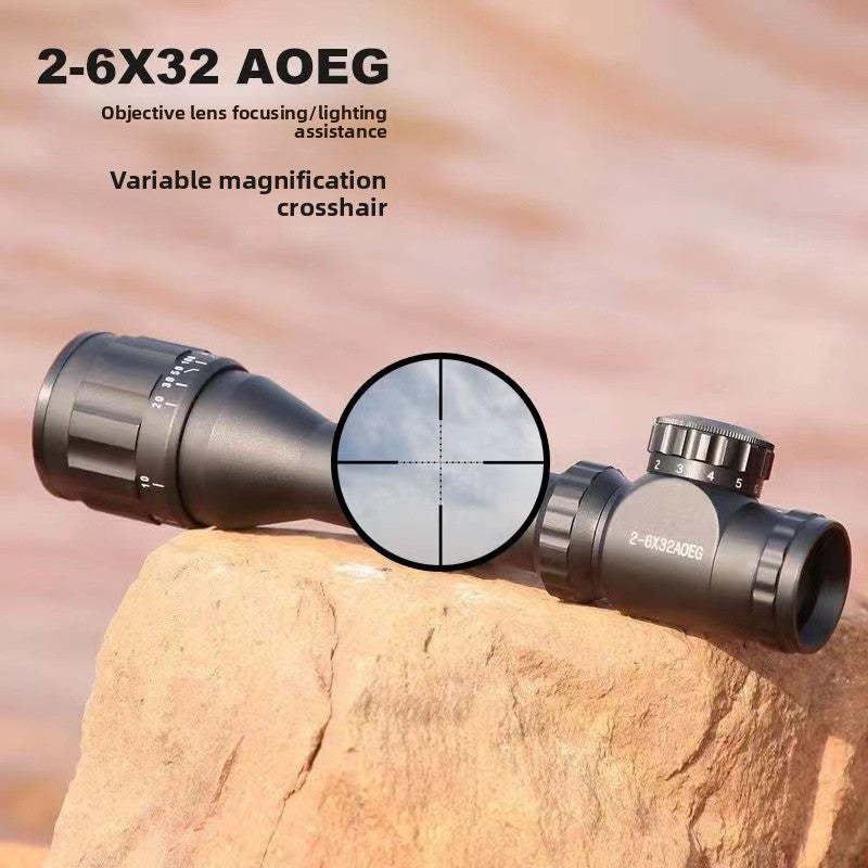 Adjustable 2x-6x Crosshair Optical Magnification