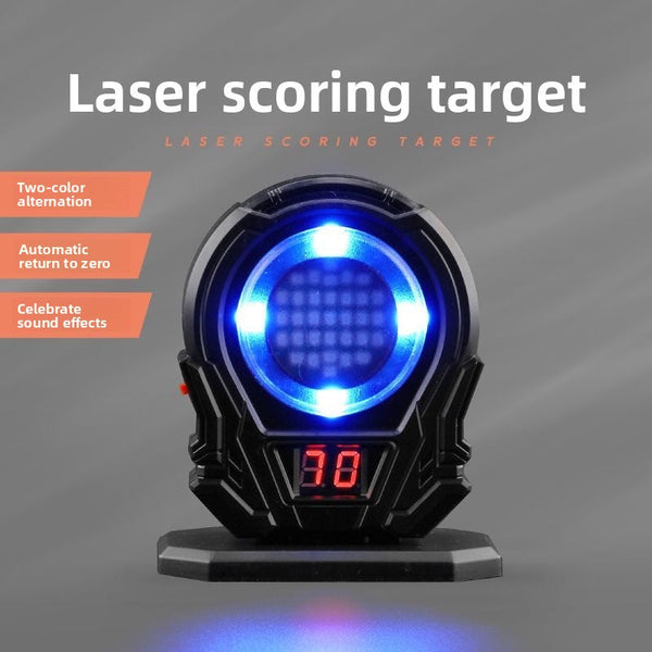 Laser target induction color changing target counter